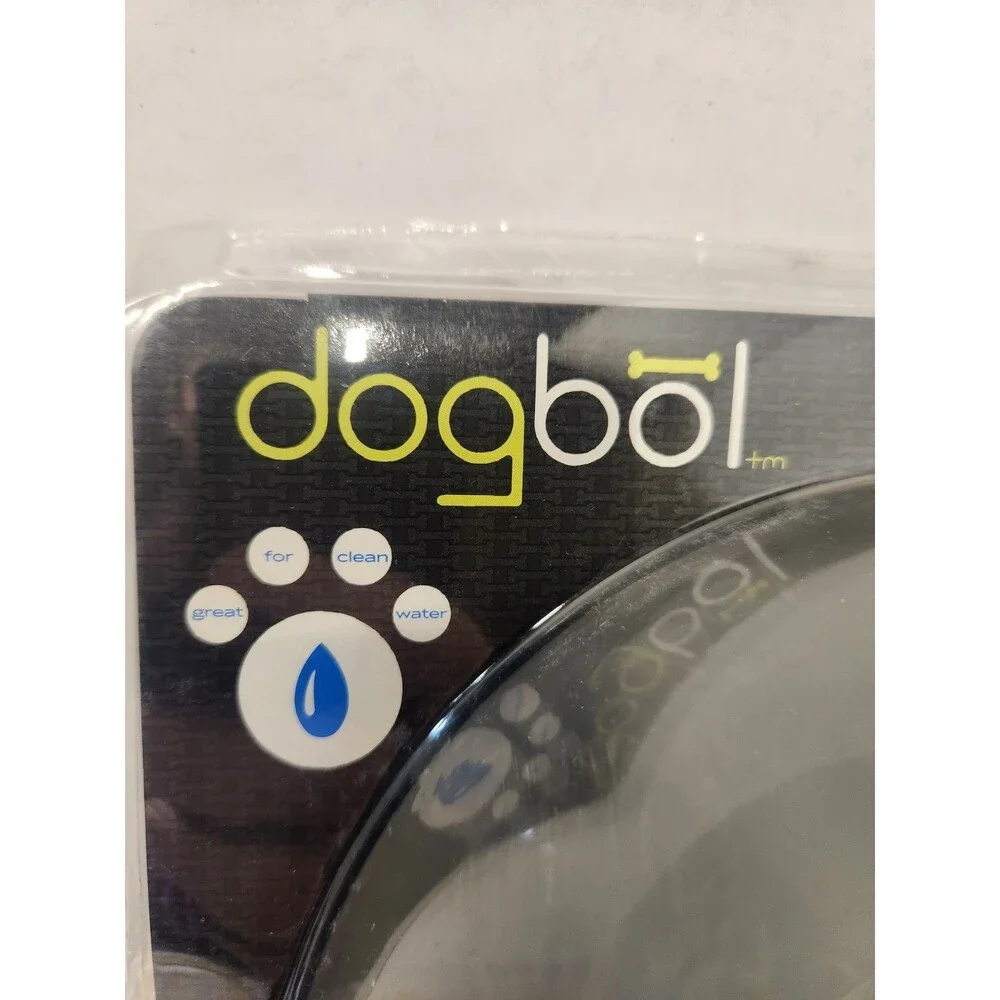 dogbol Polycarbonate Standard Dog Bowl Smoke Gray/Black Dishwasher Safe SDBS108